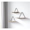 Homeroots Set Of Three Black And Brown Metal And Solid Wood Triangle Wall Mounted Accent Shelves 608673 - alternate 1