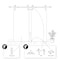 Sartodoors Double Barn Door 36 x 80 inches, Planum 0333 White Silk with Black Inserts and Frosted Glass, 13FT PLANUM0333DB-B-WS-36 - alternate 3