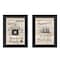 Homeroots Set Of Two Friendship Journey 1 Black Framed Print Kitchen Wall Art, 2PK 405923 - alternate 1