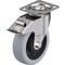 Blickle Swivel Plate Cstr, Solid Rbbr, 6-5/16", Brk, Load Rating: 660 lb. LEX-POEV 160XKA-14-FI-SG - alternate 1