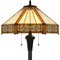 Homeroots 60" Bronze 2-Light Traditional Floor Lamp, Orange and Ivory Abstract Tiffany Glass Empire Shade 526322 - alternate 4
