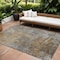 Homeroots 10' X 14' Gray Silver And Charcoal Abstract Washable Indoor Outdoor Area Rug 577654 - alternate 1