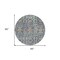 Homeroots 8' Denim Blue Beige And Brown Round Floral Washable Indoor Outdoor Area Rug 605851 - alternate 5
