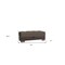 Homeroots 52" Brown Chenille And Faux Leather Tufted Storage Ottoman 608915 - alternate 4