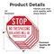 Signmission Stop No Trespassing Violators Will, 4 inch X 4 inch, Vinyl Decal, 5PK OC-D-5PACK-4-224 - alternate 3
