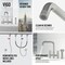 Vigo Cass Two-Handle Widespread Bridge Kitchen Faucet with Side Sprayer in Stainless Steel VG02051ST - alternate 6