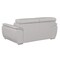 Homeroots 69in Light Gray and Silver Leather Loveseat 720579 - alternate 7