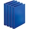 Business Source Basic Round Ring Binder, Dark Blue, 4PK BSN09975BD - alternate 1