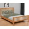 Homeroots Brown Slat Back Solid Wood King Bed Frame 523641 - alternate 5
