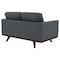 Leisuremod Chester Modern Leather Loveseat with Birch Wood Base, Grey CS58GR-L - alternate 8