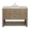 James Martin Vanities Lucian 48" Single Vanity, Pebble Oak, w/ 3 CM Siberian Silestone Top w/FreePower Wireless Charger D704-V48-PBO-FSFR - alternate 1