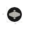 Homeroots 8' Black Gray And Ivory Round Oriental Washable Indoor Outdoor Area Rug 598174 - alternate 3