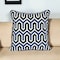 Homeroots 20" X 20" Blue and White Geometric Cotton Zippered Pillow 529289 - alternate 1