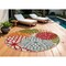 Homeroots 10' Green Orange And Red Round Indoor Outdoor Area Rug 521644 - alternate 6