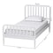 Baxton Studio Lucera Mid-Century White Twin Size Bobbin Bed 257-14013-ZORO - alternate 4