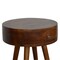 Homeroots 22" Brown Solid Wood Round One Drawer Nightstand 651745 - alternate 7