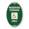 Signmission With NY Compliance Reserved Parking Only Wit, 12 In X 18 In Architectural, Heavy Gauge Aluminum A-OV-G-1218-22698 - alternate 1