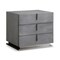 Homeroots 22" Gray Solid and Manufactured Wood Three Drawer Nightstand 491583 - alternate 1