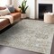 Homeroots 3' X 5' Ivory Brown And Gray Damask Washable Indoor Outdoor Area Rug 603761 - alternate 5