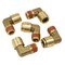 Mytee Products 5Pk DOT Brass Push to Connect Fitting Elbow 1/2in Tube ODx3/8in NPT Air Line Male MP-ABF-ELBOW1238 - alternate 1