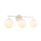 Jonathan Y Louis Parisian Globe 25" 3-Light Metal/Frosted Glass Modern Contemporary LED Vanity Light, Almond JYL3536C - alternate 1