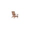 Linon Home Decor Nantucket Natural Wood Deck Chair, Beige Cushion 21181T3601U - alternate 2