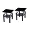 Homeroots Set of Two Black Glass and Metal Square End Tables With Shelf, 2PK 635677 - alternate 5