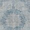 Homeroots 10' X 14' Blue Floral Medallion Washable Indoor Outdoor Area Rug 607901 - alternate 5
