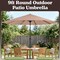 Villacera 9-Foot Outdoor Patio Umbrella, Beige 83-OUT5442 - alternate 5