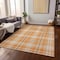 Homeroots 3' X 5' Orange Blue And Ivory Plaid Washable Indoor Outdoor Area Rug 597123 - alternate 4