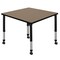 Regency Square Kee Height Adjustable Mobile Classroom Activity Table, 42 in W, 42 in L, Noble Oak TB4242NOAPCBK - alternate 1