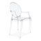 Homeroots Clear Acrylic King Louis Back Dining Arm Chair 520270 - alternate 4
