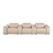 Homeroots 134" Beige Top Grain Leather Reclining USB Sofa And Storage 643703 - alternate 4