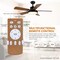 Ipower Ceiling Fan, 44 Inch, Brown Colorï¼Œ5 Blades HIFANXCEIL44WOODBLADES5 - alternate 7