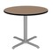 Regency Round Cain Small X-Base Breakroom Table, 30 in W, 30 in L, Noble Oak TB30RNDNOGY - alternate 1