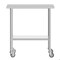 Flash Furniture Reese 24x36 Portable Work Table, SS Top Shelf, Galvanized Steel Undershelf, 4 Casters w/2 Locking NH-WT-2436-CAS-GG - alternate 4
