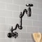 Kingston Brass Wall Mount Pot Filler Faucet, Oil Rubbed Bronze KS2105RX - alternate 4