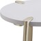 Homeroots 40" White And Gold Stainless Steel Round Coffee Table 372311 - alternate 4