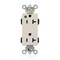 Leviton Straight Blade Receptacle, 5-20R, 20 A, 125V AC, Flush Mount, Self-Grounded M1636-PLT - alternate 1