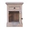 Homeroots 24" Gray Solid Wood And Glass Distressed Two Drawer Nightstand 651592 - alternate 8