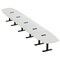 Skutchi Designs Arc Boat Conference Table With Power, 48 in W, 264 in L HAR-ABOT-48X264-T.BK-U779-EBLK - alternate 1