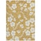 Homeroots 3' X 5' Gold Ivory And Brown Floral Washable Indoor Outdoor Area Rug 599880 - alternate 3