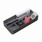 Advantus Fusion Five-Compartment Plastic Accessory Holder, Plastic, 12.25 x 6 x 2, Black/Gray 37682 - alternate 5