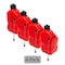 Bushman U-Jug Multi-Purpose 5.5 Gallon Utility Storage Jug - Red - 4 Pack UJUG-RED-4PK - alternate 1