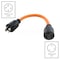 Ac Works Adapter Cord, STW, L6-30R, L14-30P, 1.5 ft., Orange L1430L630-018 - alternate 3