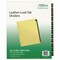 Office Essentials Preprinted Black Leather Tab Dividers, 12-Tab, Jan. to Dec., 11 x 8.5, Buff, 1 Set 11484 - alternate 1