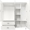Homeroots 71" White Mirrored Five Door Two Drawer Combo Dresser 569287 - alternate 5