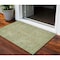 Homeroots 3' X 5' Sage Green And Brown Oriental Washable Indoor Outdoor Area Rug 603881 - alternate 1