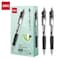Deli Arrix Retractable Gel Pen 0.5mm, Black Ink, Soft Grip, 12PK EG08-BK - alternate 1
