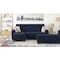 Homeroots 52" Dark Blue and Brown Chenille Tufted Storage Ottoman 608889 - alternate 5